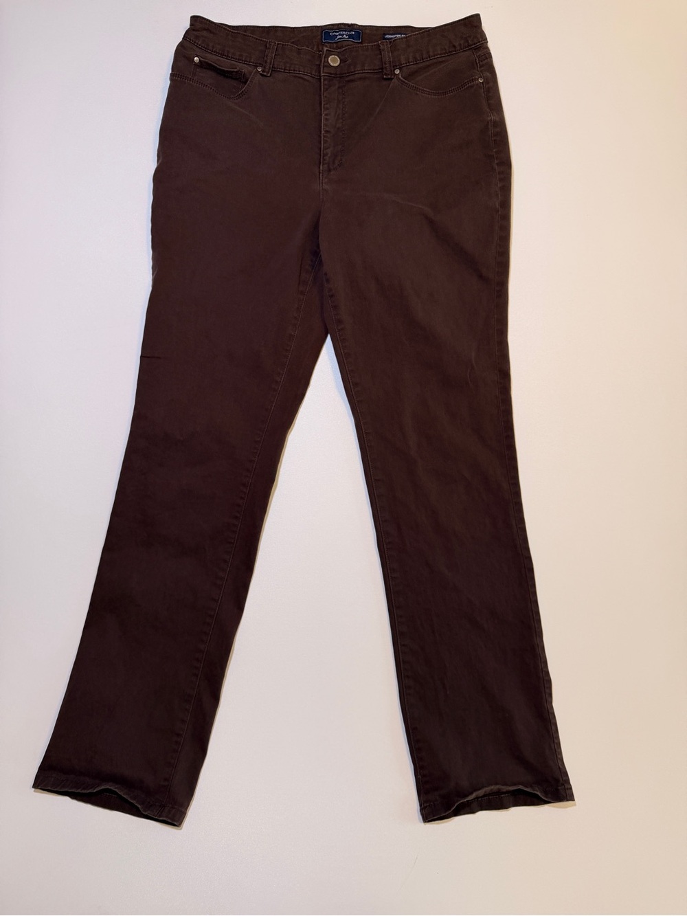 Charter Club Dark Brown Straight-Leg Women's Jeans